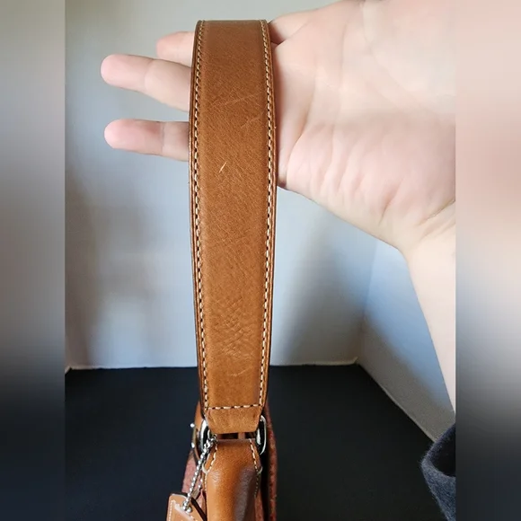 Coach Hampton Herringbone Slim Hobo - Leather, Suede, & Tweed, EUC, 2007, F11214 - Picture 3 of 15